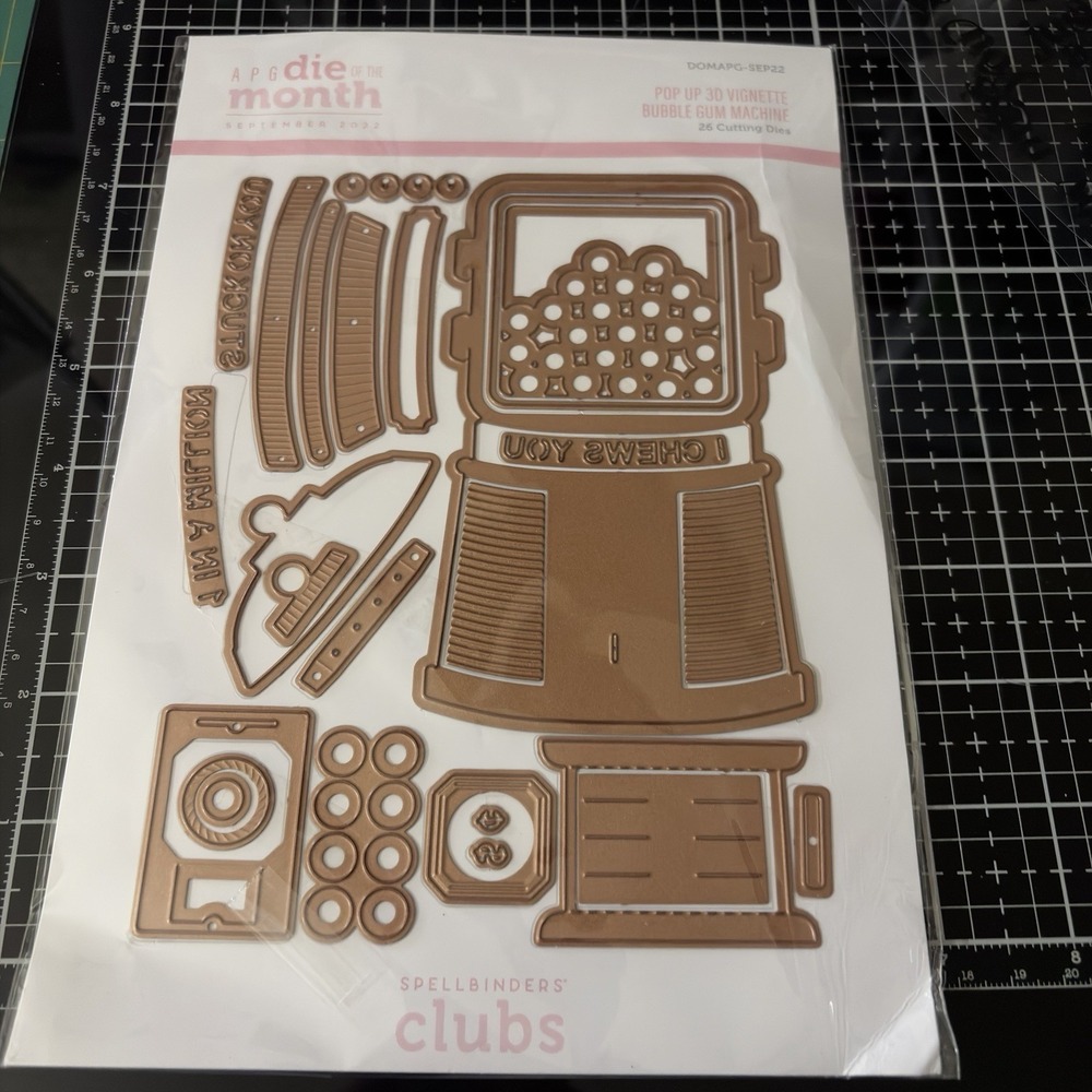 Spellbinders 3D Vignette Bubble Gum Machine Large Die Of Month DOMAPG-SEP22 NEW